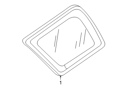 2005 Mercury Mariner Quarter Panel - Glass & Hardware Diagram