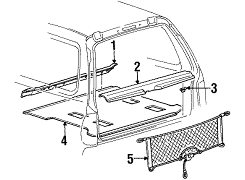 2000 Lincoln Navigator Interior Trim - Rear Body Diagram