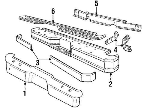 1990 Ford Bronco Rear Bumper Diagram