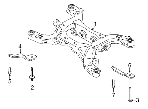 2023 Ford Police Interceptor Utility Suspension Mounting - Rear Diagram