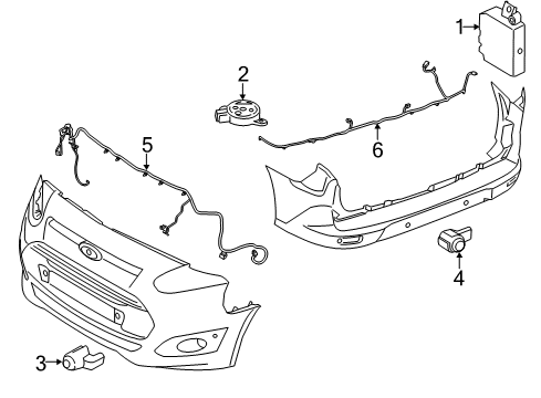 2017 Ford Transit Connect Parking Aid Diagram 2 - Thumbnail