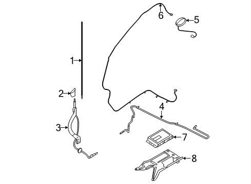 2009 Ford Escape Antenna & Radio Diagram 1 - Thumbnail