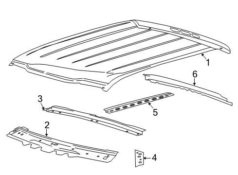 2018 Ford F-150 Roof & Components Diagram 1 - Thumbnail