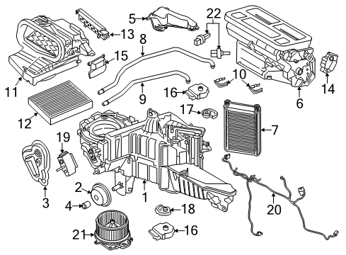 2019 Ford F-150 Heater Core & Control Valve Diagram 3 - Thumbnail