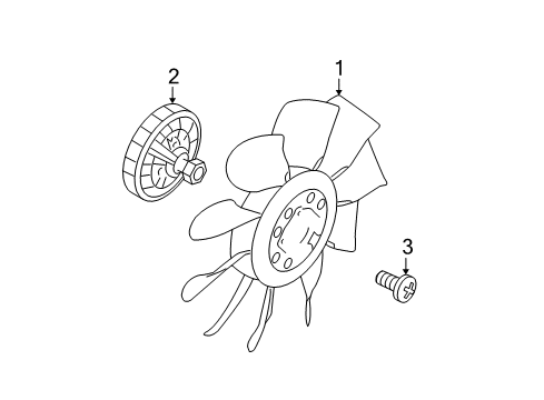 2008 Ford F-350 Super Duty Cooling System, Radiator, Water Pump, Cooling Fan Diagram 1 - Thumbnail