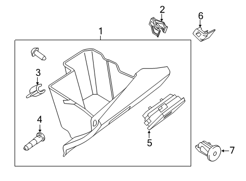 2016 Ford Transit Connect Catch Assembly Diagram for DT1Z-6106064-AA