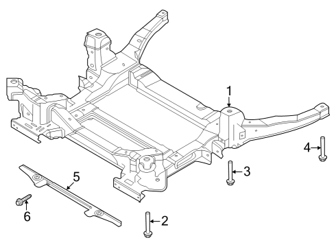 2020 Ford Police Interceptor Utility Suspension Mounting - Front Diagram 2 - Thumbnail