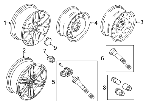 2018 Ford Expedition Wheels Diagram 4 - Thumbnail