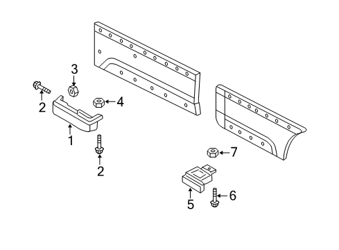 2004 Lincoln Navigator Exterior Trim - Pillars, Rocker & Floor Diagram