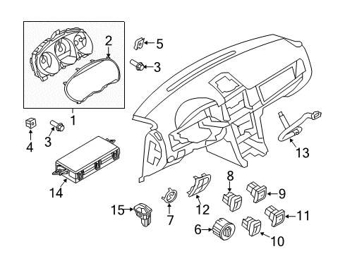 2012 Lincoln MKZ Instrument Cluster Diagram for BH6Z-10849-BC