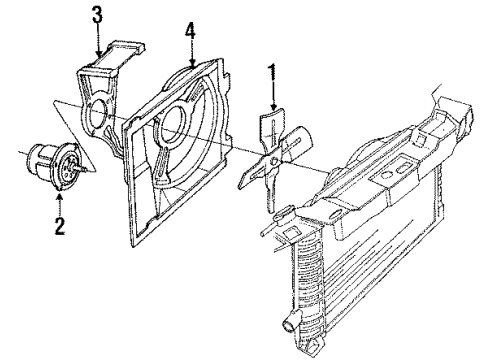 1989 Mercury Topaz Cooling System, Radiator, Water Pump, Cooling Fan Diagram