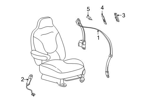 2002 Lincoln Blackwood Seat Belt Diagram