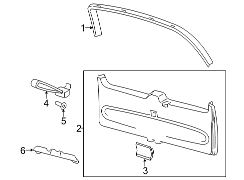 2017 Lincoln Navigator Cover - Rear Diagram for 2L1Z-7846410-AAA