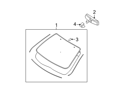 2009 Ford Fusion Windshield Glass Diagram