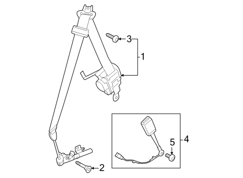 2024 Ford Mustang Front Seat Belts Diagram 1 - Thumbnail