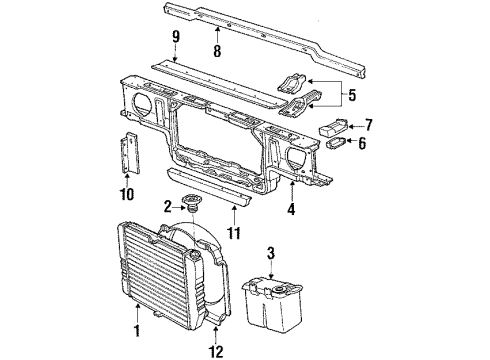 1985 Ford LTD Wiper & Washer Components, Body Diagram