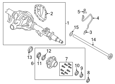 2020 Ford F-350 Super Duty Rear Axle Diagram 1 - Thumbnail