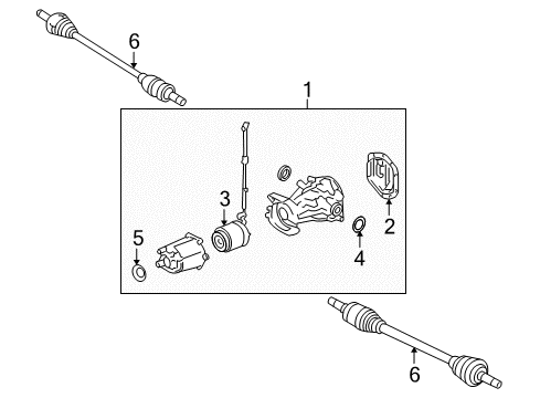 2008 Mercury Milan Axle & Differential - Rear Diagram