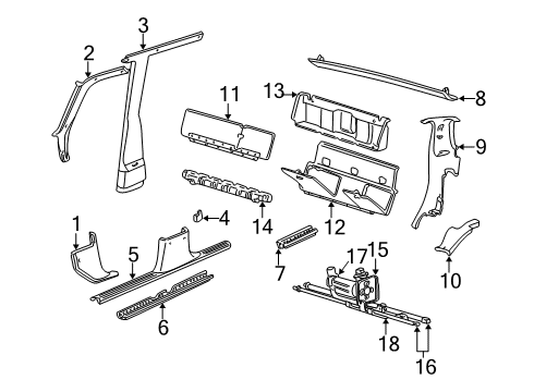 2002 Ford Explorer Sport Trac Rear Cover Assembly Diagram for 1L5Z-35114A64-AAA