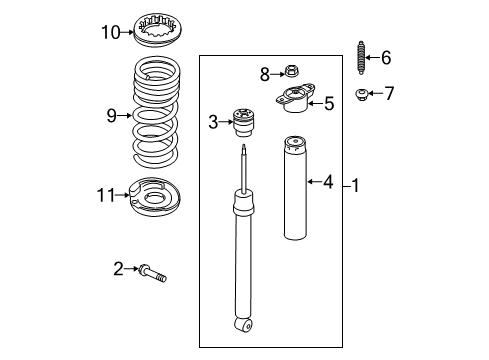 2017 Lincoln MKC Shocks & Components - Rear Diagram 4 - Thumbnail