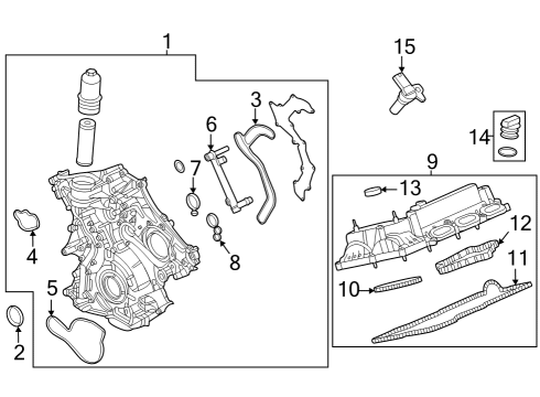 2022 Ford Bronco Valve & Timing Covers Diagram