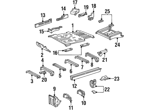 2001 Ford Windstar Bracket - Stabilizer Bar Diagram for XF2Z-5C499-AA