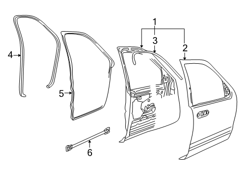 2003 Lincoln Aviator Front Door Diagram