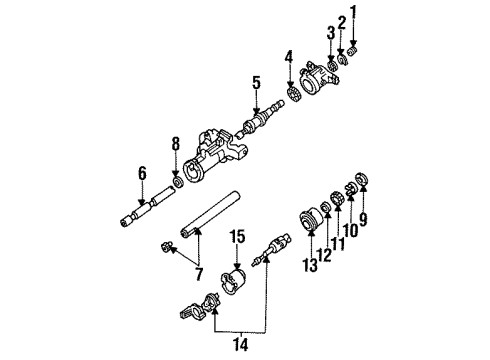 1993 Ford Explorer Shaft & Internal Components Diagram 1 - Thumbnail