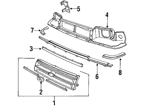 1991 Ford Tempo Nameplate Diagram for E43Z5442528D