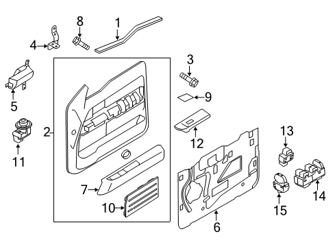 2014 Ford F-150 Panel Assembly - Door Trim Diagram for CL3Z-1823942-AA