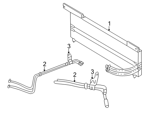 2003 Lincoln Aviator Oil Cooler Assembly Diagram for 4C5Z-7A095-B