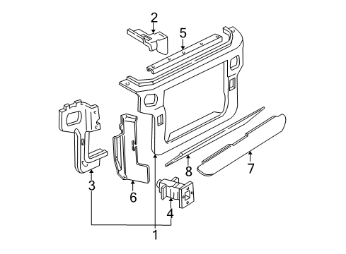 2000 Ford Mustang Radiator Support Diagram