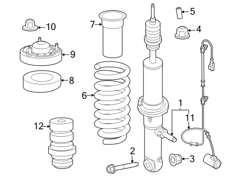 2022 Ford F-150 Nut And Washer Assembly - Hex. Diagram for -W715151-S440