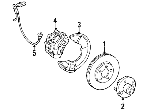 1994 Mercury Sable Front Brakes Diagram