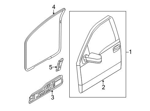 2012 Ford F-150 Front Door, Body Diagram 2 - Thumbnail