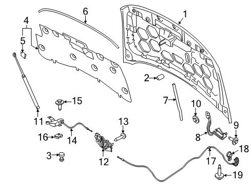 2016 Lincoln MKC Weatherstrip Diagram for EJ7Z-16A238-B