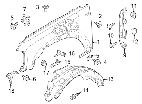 2022 Ford Bronco SHIELD Diagram for N2DZ-16102-A