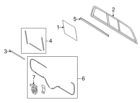 2006 Lincoln Mark LT Back Glass Diagram 2 - Thumbnail