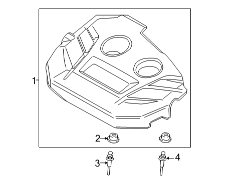 2016 Ford Edge Engine Appearance Cover Diagram 1 - Thumbnail