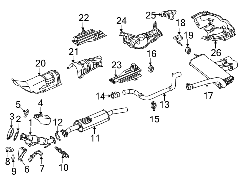 2017 Ford Focus Exhaust Components Diagram 2 - Thumbnail