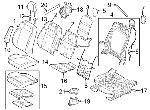 2024 Ford Mustang FRAME ASY - SEAT Diagram for PU5Z-7861018-A