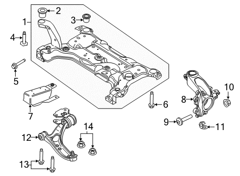 2017 Ford C-Max Front Suspension, Control Arm, Stabilizer Bar Diagram 1 - Thumbnail