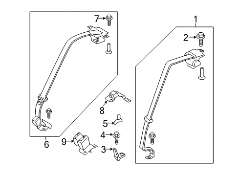 2018 Lincoln Continental Rear Seat Belts Diagram