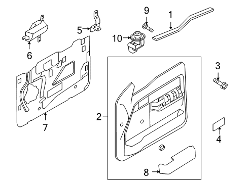 2009 Ford F-150 Panel Assembly - Door Trim Diagram for 9L3Z-1823943-AA