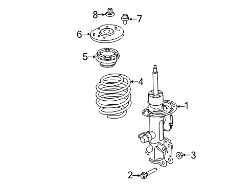 2018 Lincoln Continental Struts & Components - Front Diagram