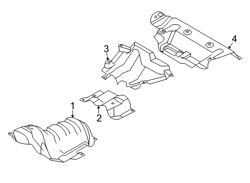 2021 Ford Escape Heat Shields Diagram 3 - Thumbnail