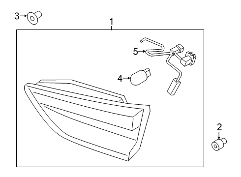 2020 Ford Escape LAMP ASY - REAR, STOP AND FLAS Diagram for LJ6Z-13404-D