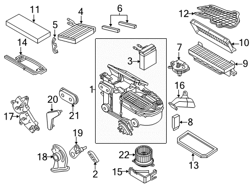 2011 Ford Transit Connect Screen And Cover Assembly Diagram for 3T1Z-16020C34-A