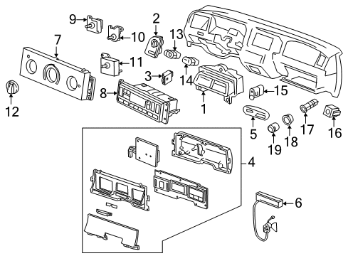 2008 Mercury Grand Marquis A/C & Heater Control Units Diagram 1 - Thumbnail