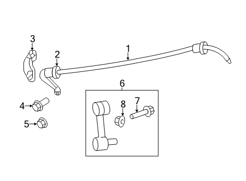 2008 Lincoln MKZ Rear Suspension, Control Arm Diagram 2 - Thumbnail